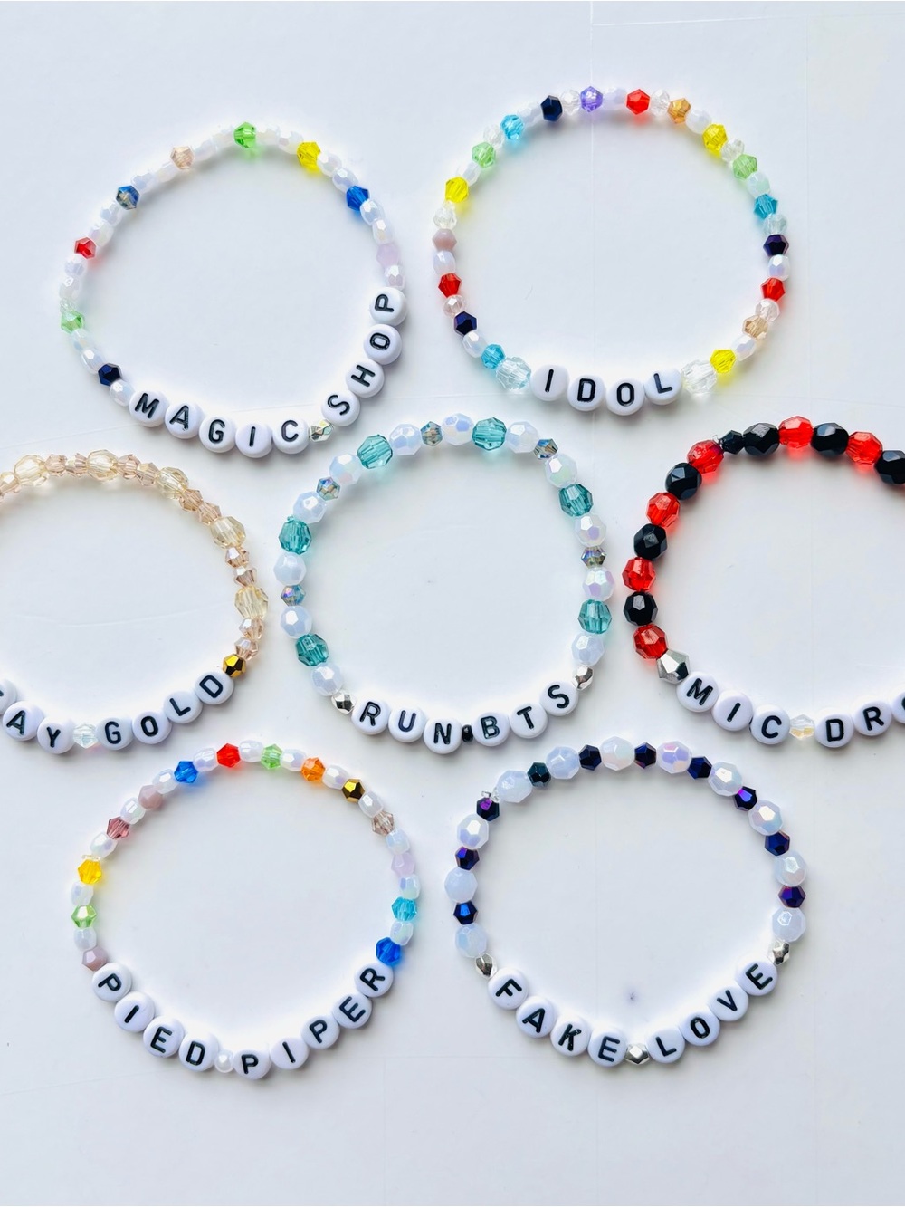 (7pcs) BTS SONGS BRACELET BUNDLE